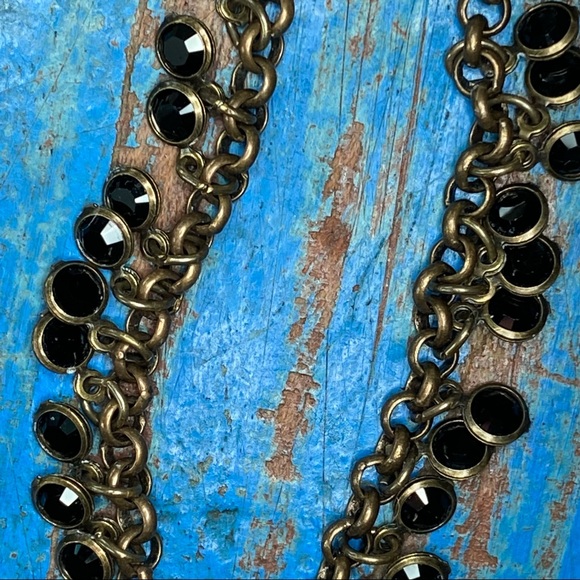 SET! Earrings + Necklace w Dangles Black & Clear Swarovski Crystals by Kenny Ma - Picture 5 of 12